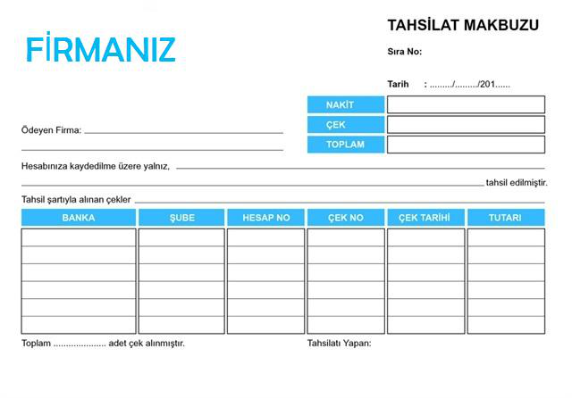 Tahsilat Makbuzu / Tediye Makbuzu